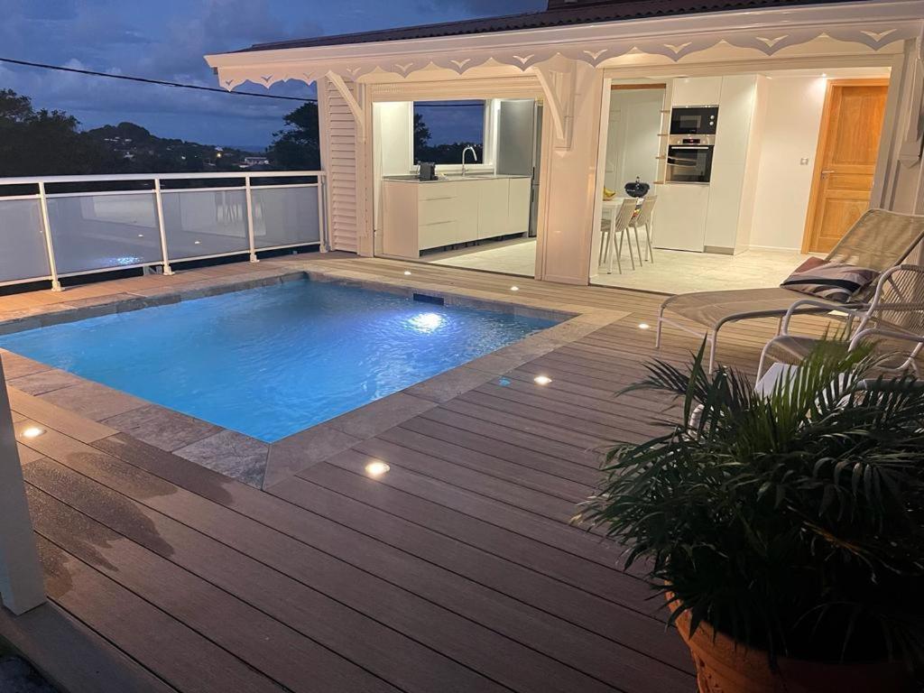 Les Appart Villa Sunbay Caraibes Avec Piscine Privative Vue Mer Et Montagne Ле-Франсуа Экстерьер фото
